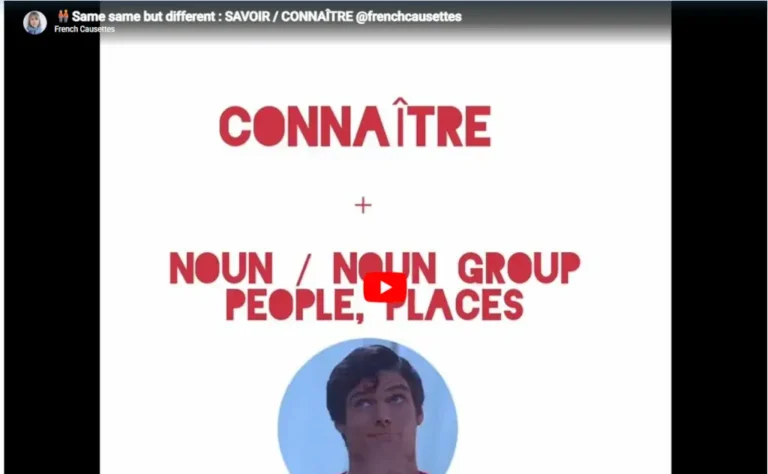 Vidéo Savoir / Connaitre